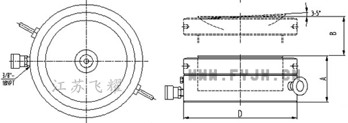 薄型螺母鎖定液壓千斤頂結構圖