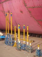 造船廠專用機械支撐現(xiàn)場圖