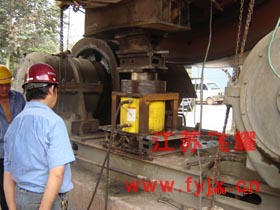 水泥廠旋轉窯檢修現場圖